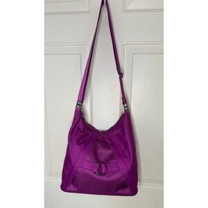 Bagallini Purple Crossbody Bag Adjustable Strap 2 zipper pouch Travel Security